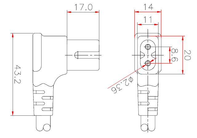 IEC-60320-C7 (S219R)