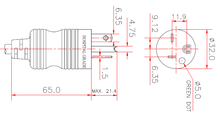 NEMA-5-20P-Hospital (P351)