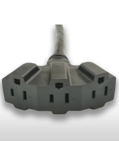 USA NEMA 5-15R 3-Pole Straight AC Connector,15A 125V