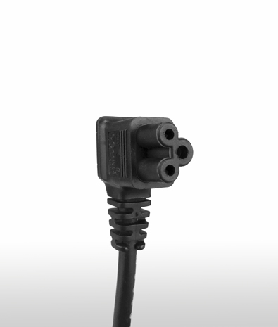 英國 BS 60320 C5 AC電源線連接器,3芯右彎式 2.5A 250V