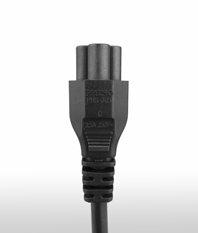 Holland IEC 60320 C5 3-Pin Straight AC Connector, 2.5A 250V_Products ...